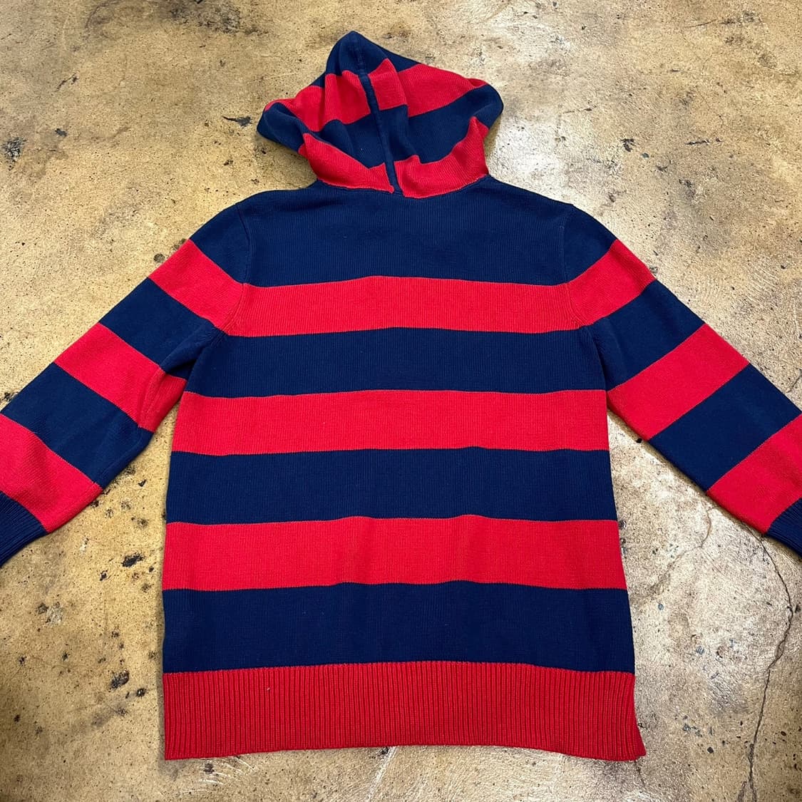 폴로 랄프로렌 레드 네이비 스트라이프 후드티  상품이미지4