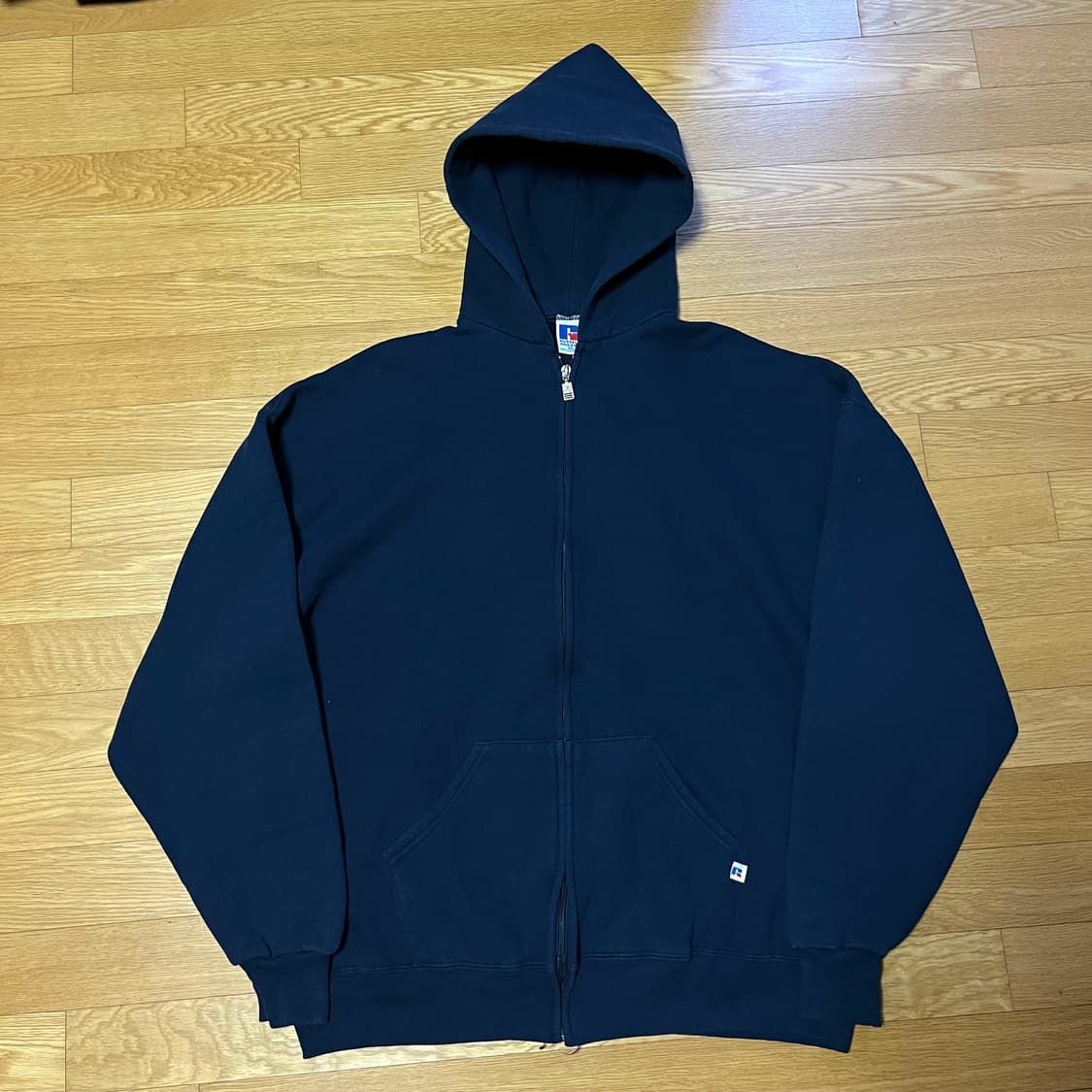 [XXL] 90s 빈티지 러셀 후드집업 네이비 상품이미지3