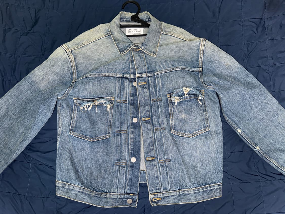 [50]메종 마르지엘라 디스트레스 데님 청자켓 상품이미지1