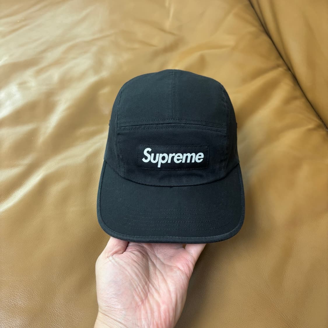 Supreme 슈프림 워시드 블랙 캠프캡 모자 (Washed Black) 상품이미지2