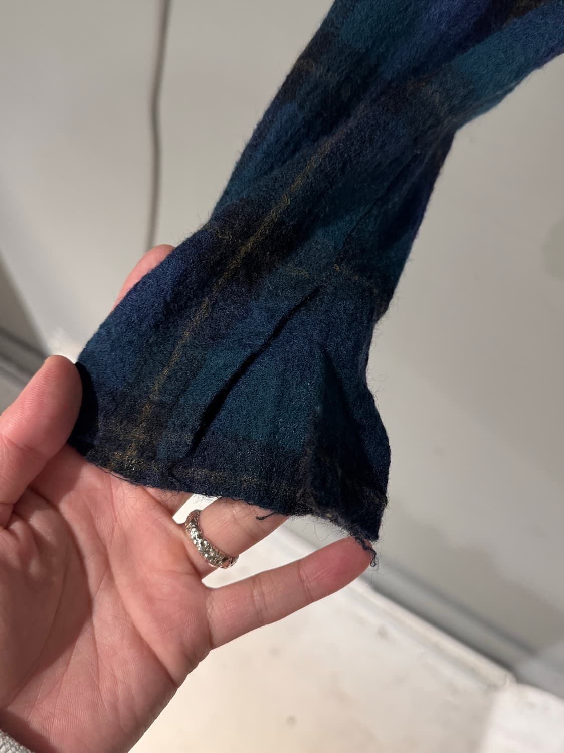 45rpm 체크 울 플란넬 디스트로이드 셔츠  상품이미지5