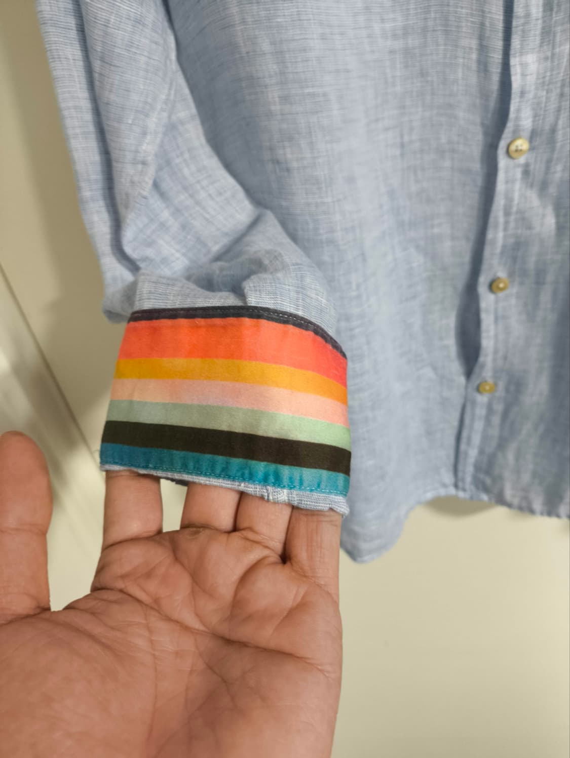 100 (15.5) 폴스미스 슬림핏 린넨 셔츠 이태리제 상품이미지4