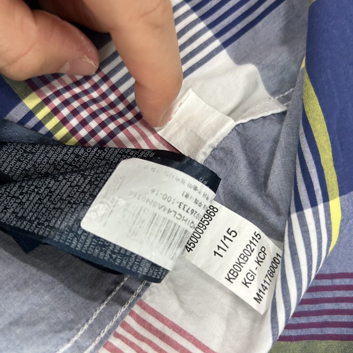 타미힐피거 체크 셔츠 남방 s 상품이미지3