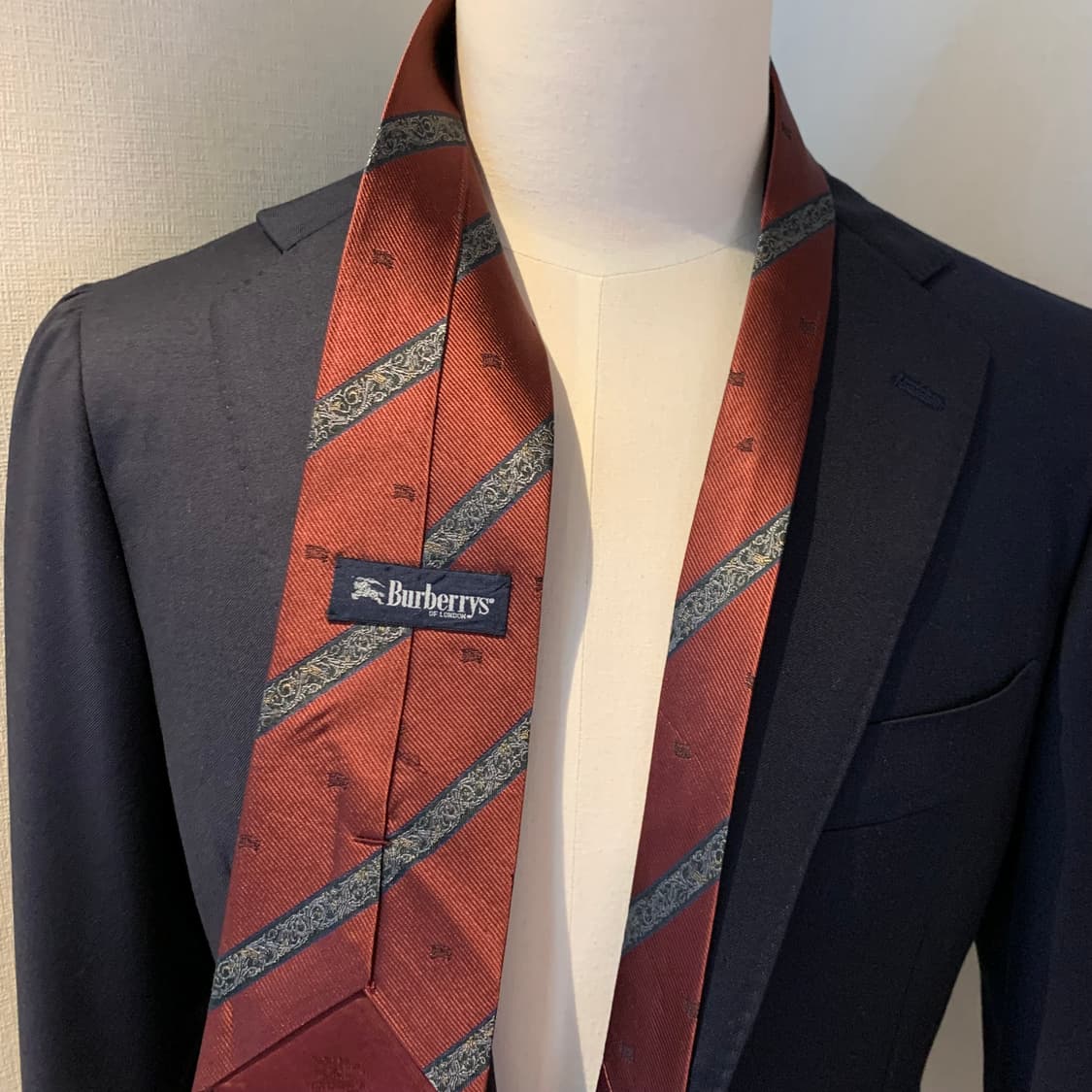 버버리(BURBERRY) 모노그램 명품넥타이 A+등급 8.9cm 상품이미지2