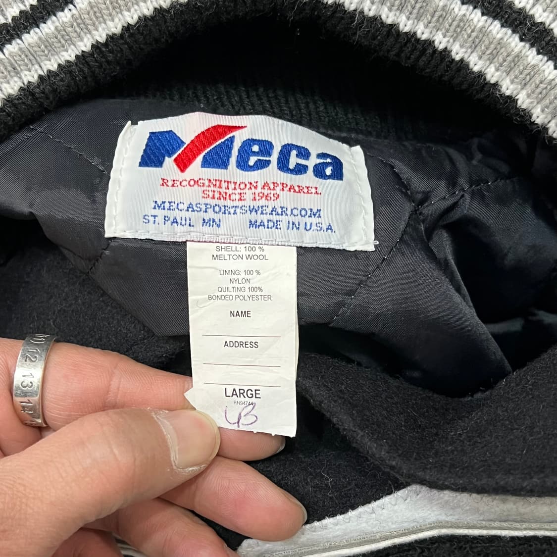  USA meca 레더 바시티 자켓 y14569 상품이미지8