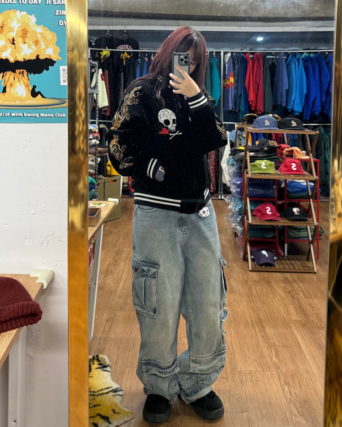 90s 슛온 벨벳 수베니어 자켓 상품이미지2