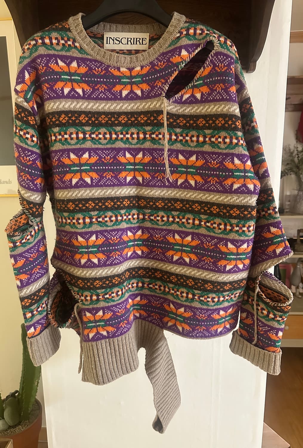 INSCRIRE 인스크리어 패턴 울 스웨터 (F) 상품이미지2