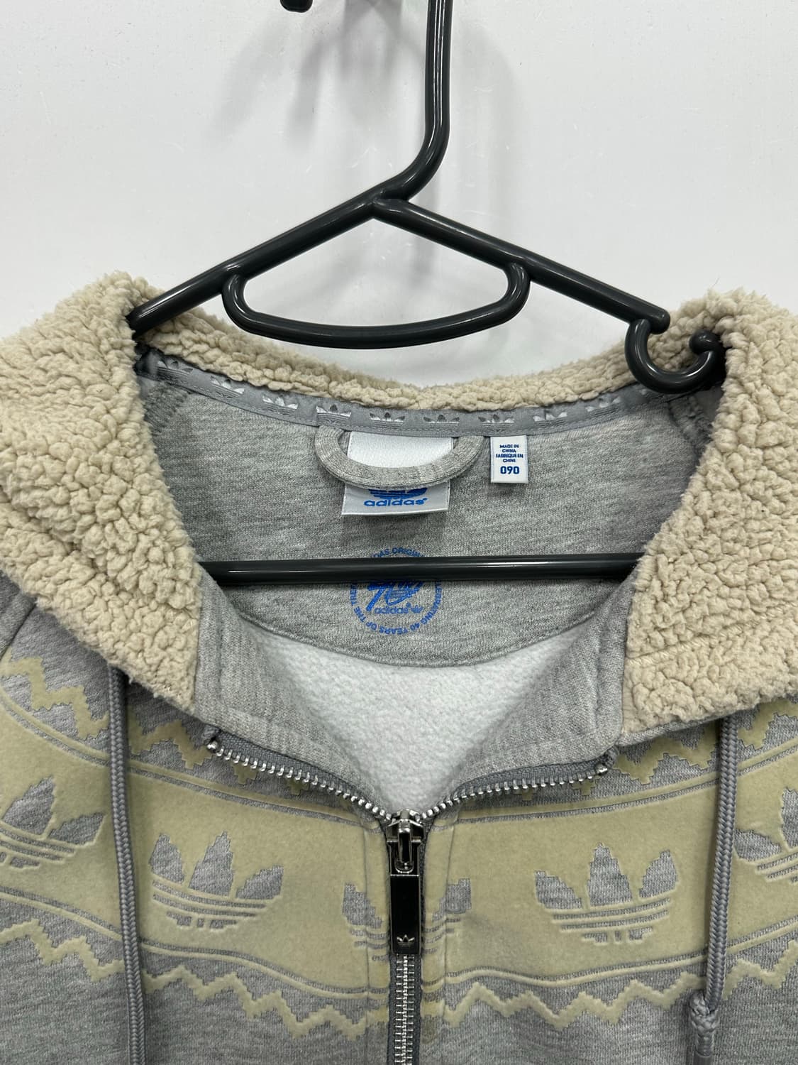 아디다스 노르딕 양털 그레이 후드집업  상품이미지2