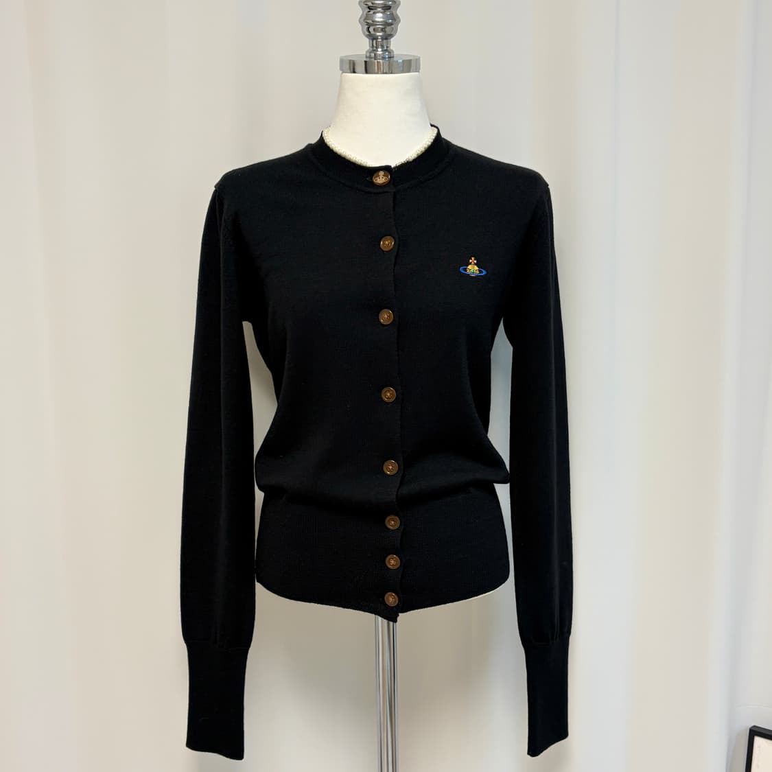 비비안웨스트우드 베아 버진울 가디건 블랙 상품이미지7