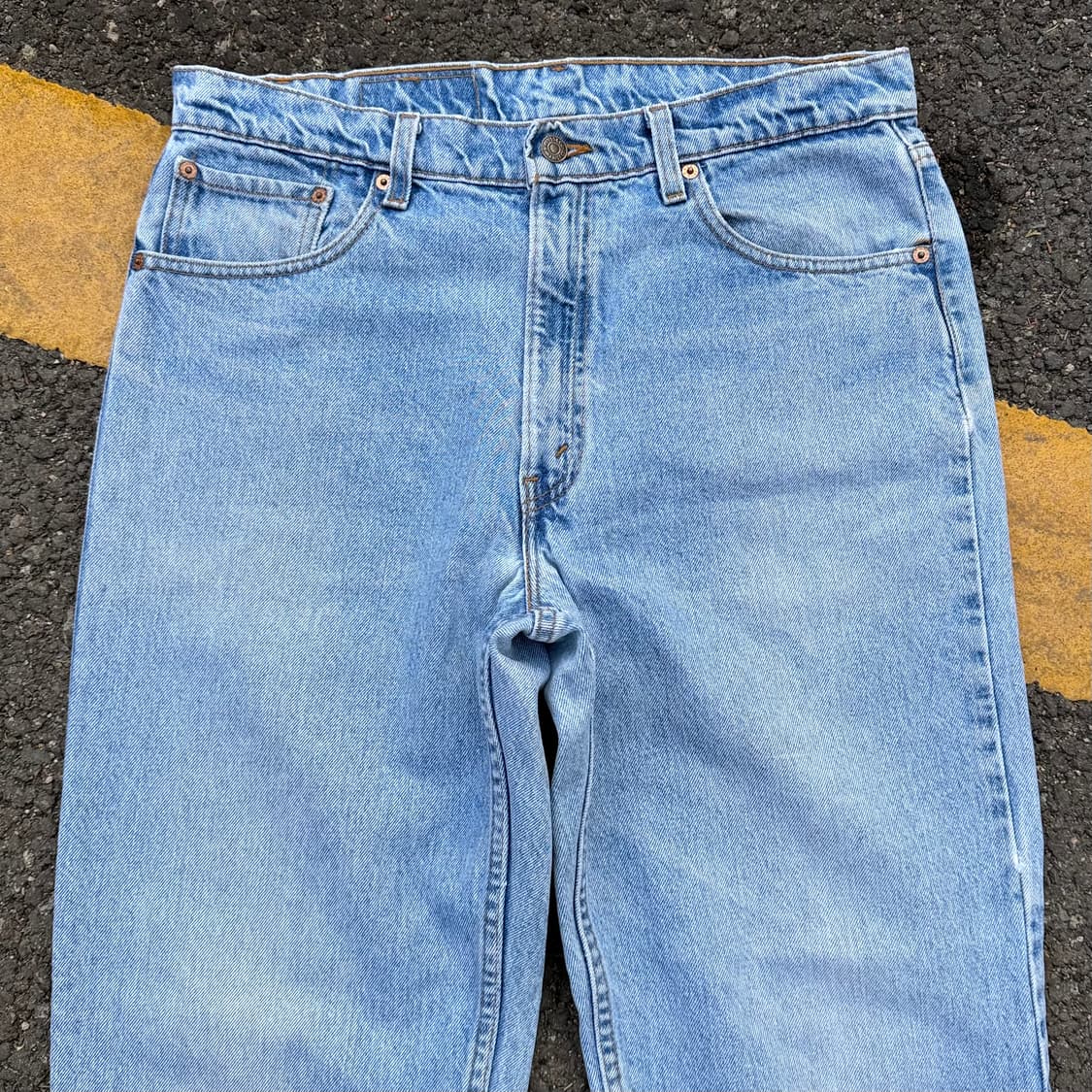 90s USA 빈티지 리바이스 550 W36 L30 연청 상품이미지2