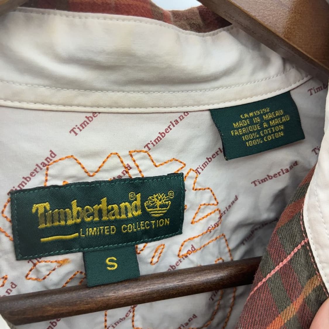 팀버랜드 빈티지 내추럴 홀리데이 체크 셔츠 S C06647 상품이미지5
