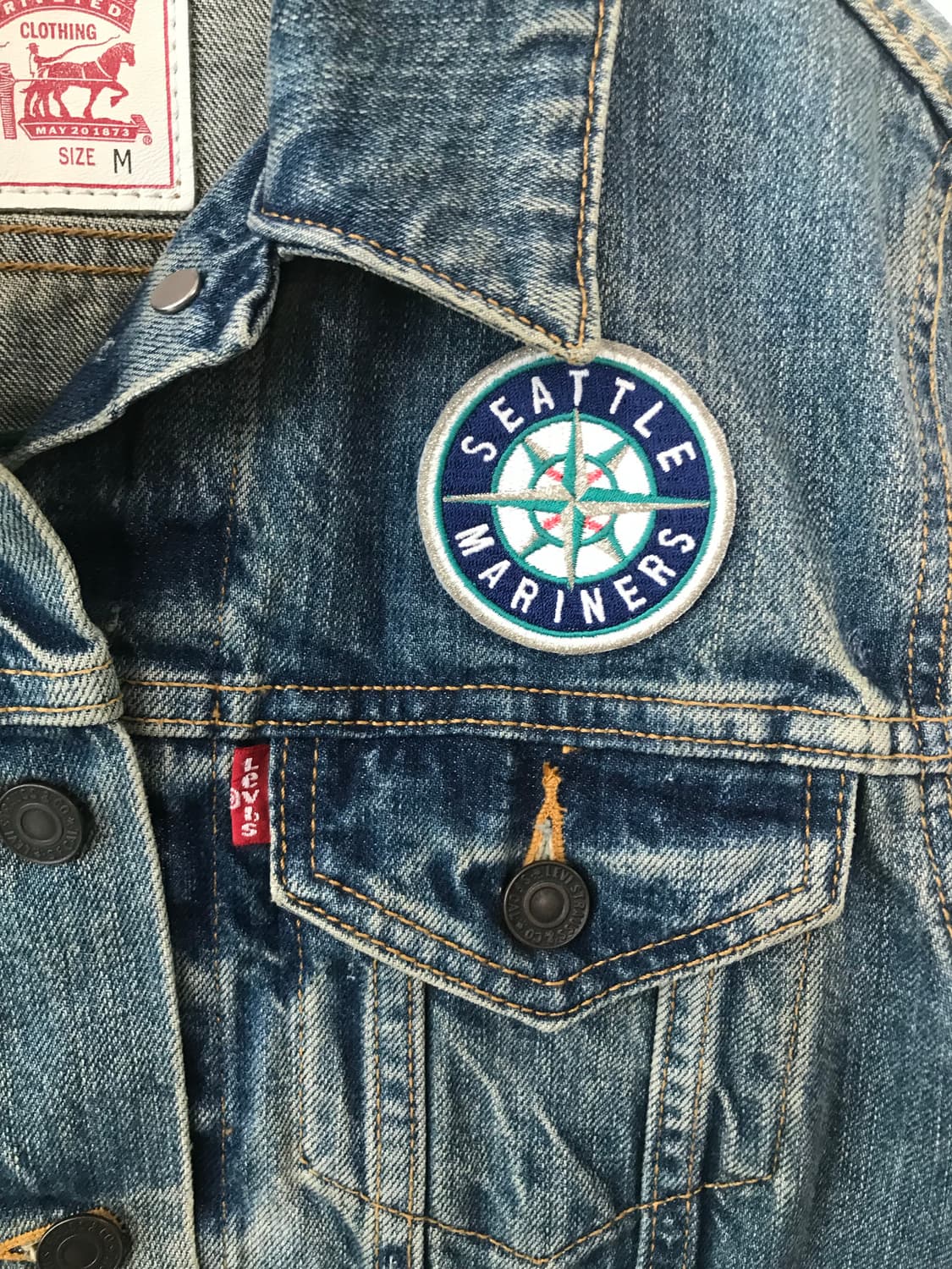 리바이스 mlb 자수로고 데님 자켓 상품이미지4