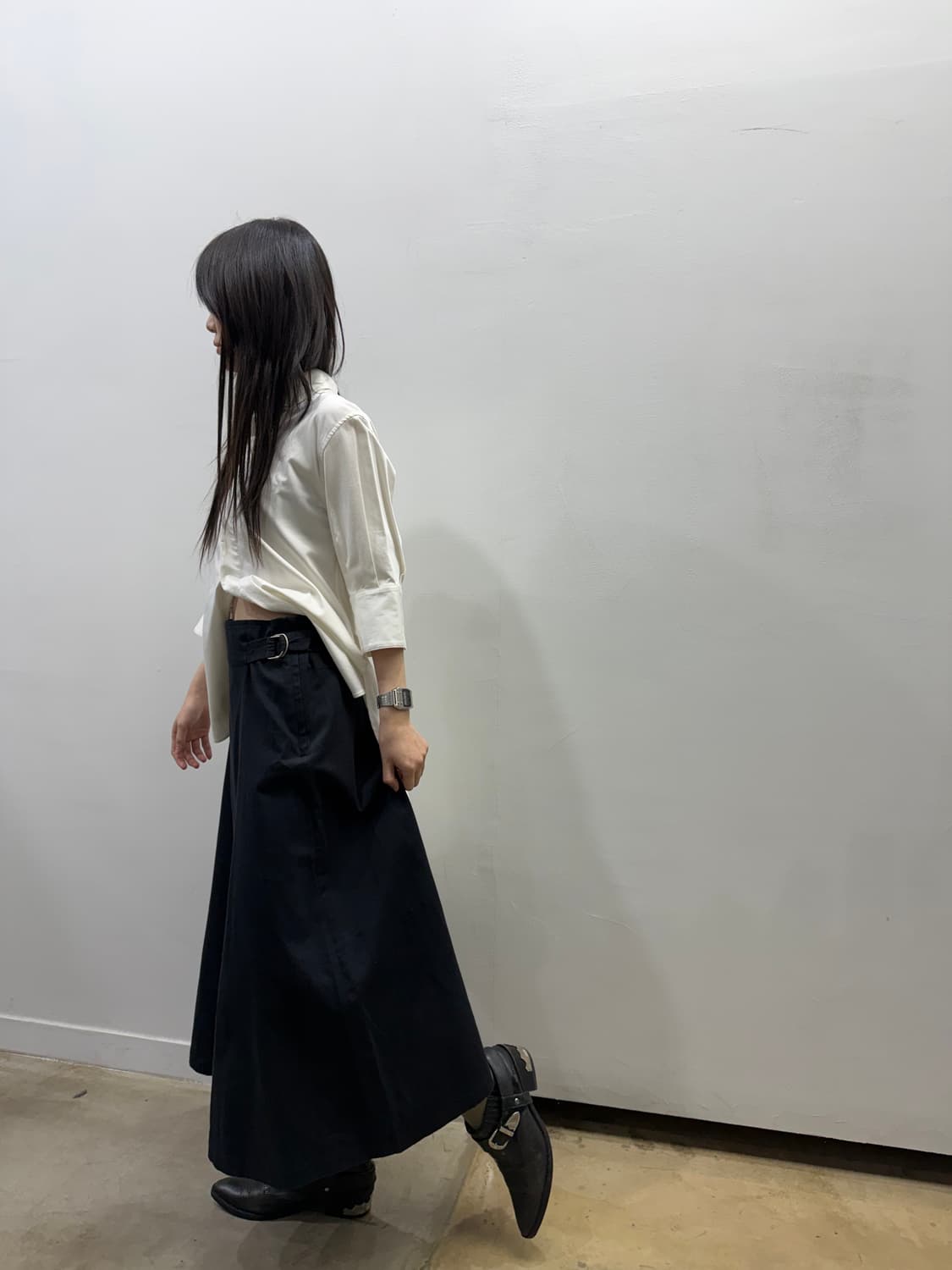 꼼데가르송 사이드 링 디테일 스트랩 스커트 상품이미지1