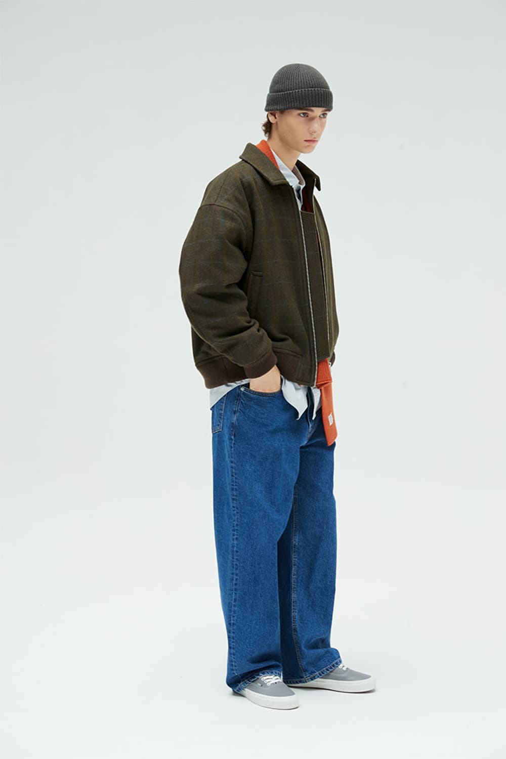 홀리선 메이너 트위드 블루종 / 올리브/ M 상품이미지1