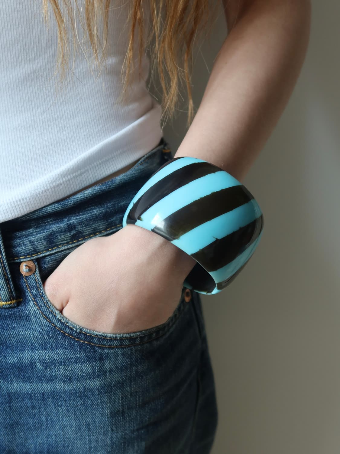 blue black stripe bangle 상품이미지1