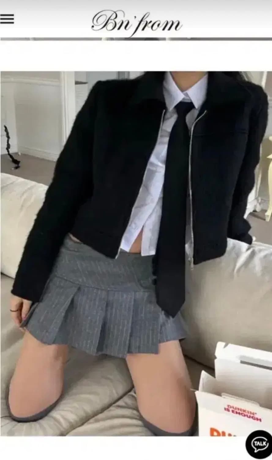 비엔프롬 모헤어 블루종 Mohair blouson 블랙 상품이미지1