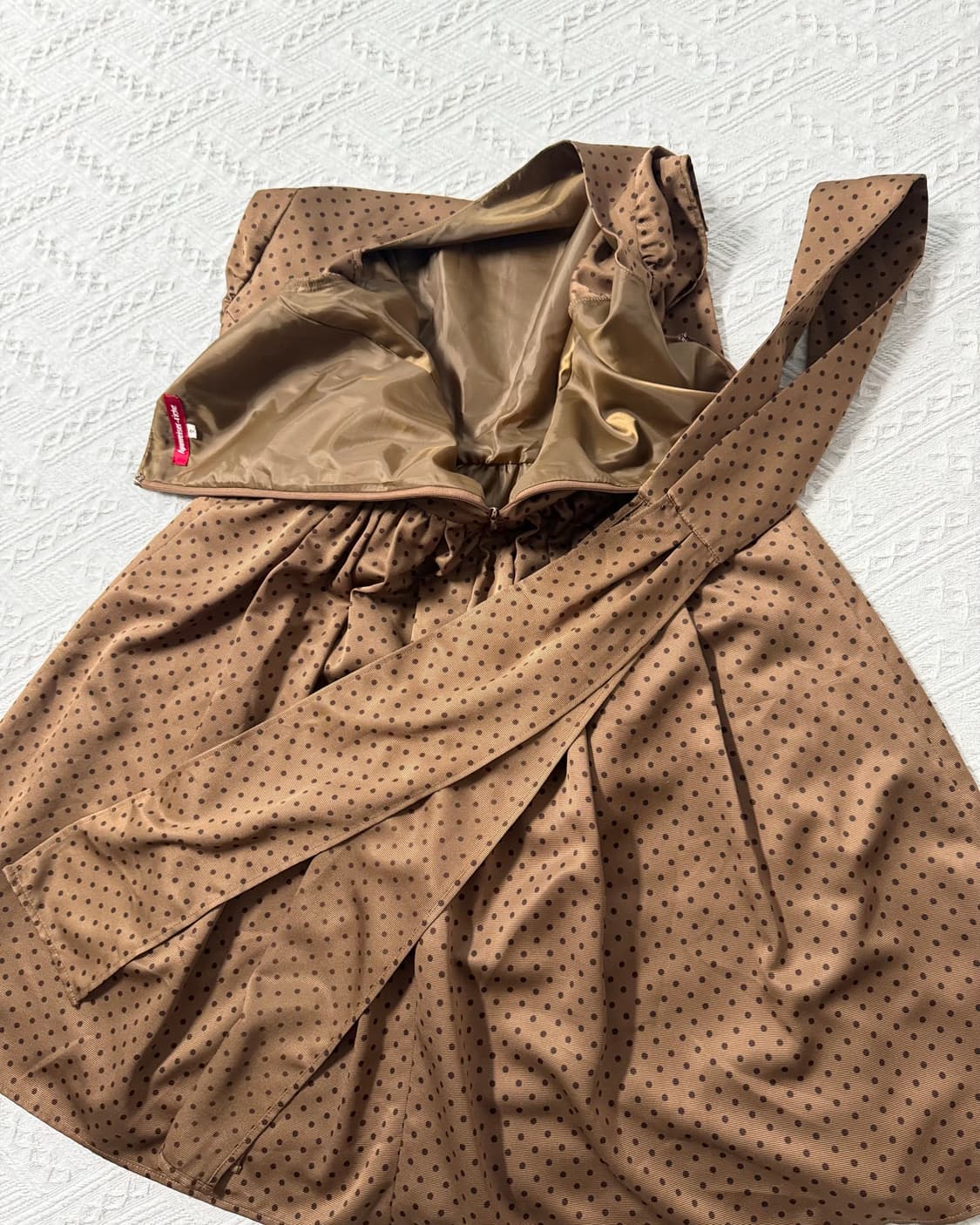 도트 패턴 세미 글로시 원피스 상품이미지5