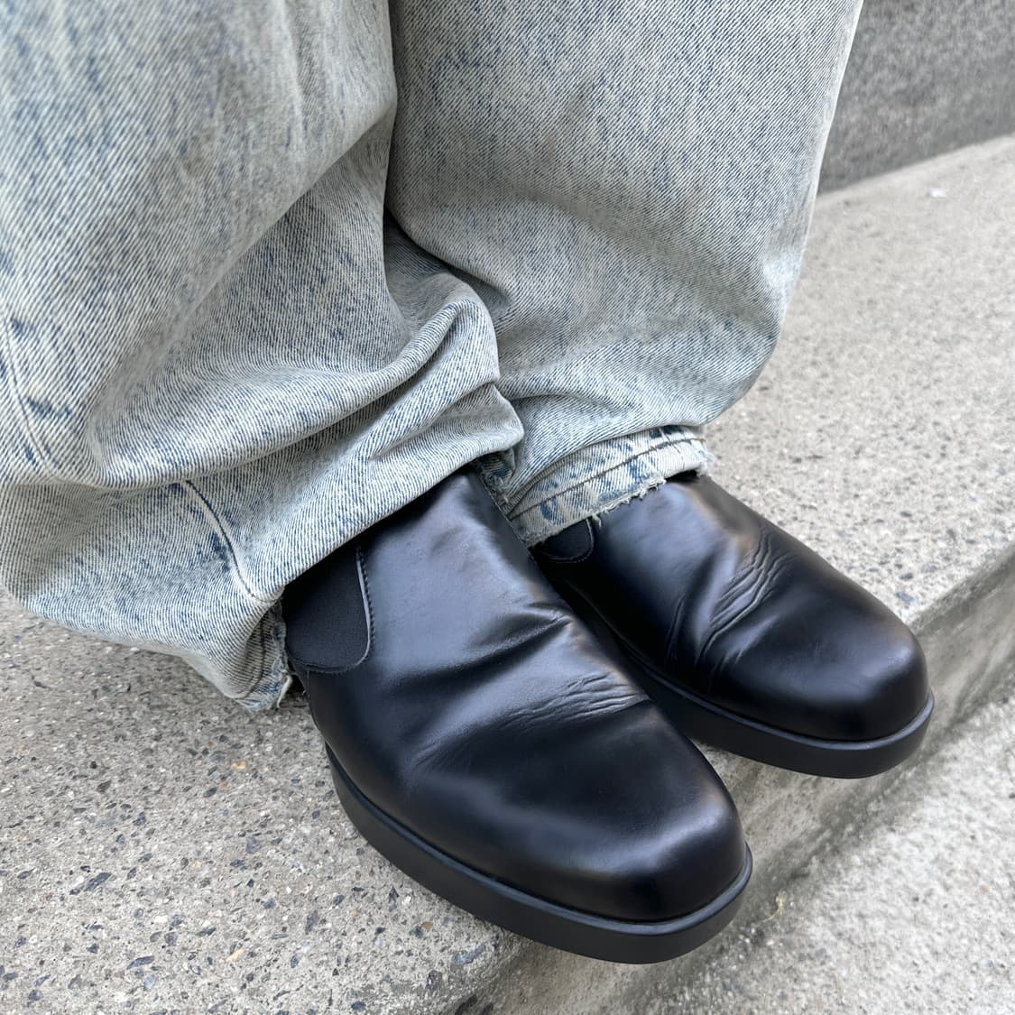 블랙 프라다 스포츠 플랫폼 슬립온 로퍼 로퍼 상품이미지8