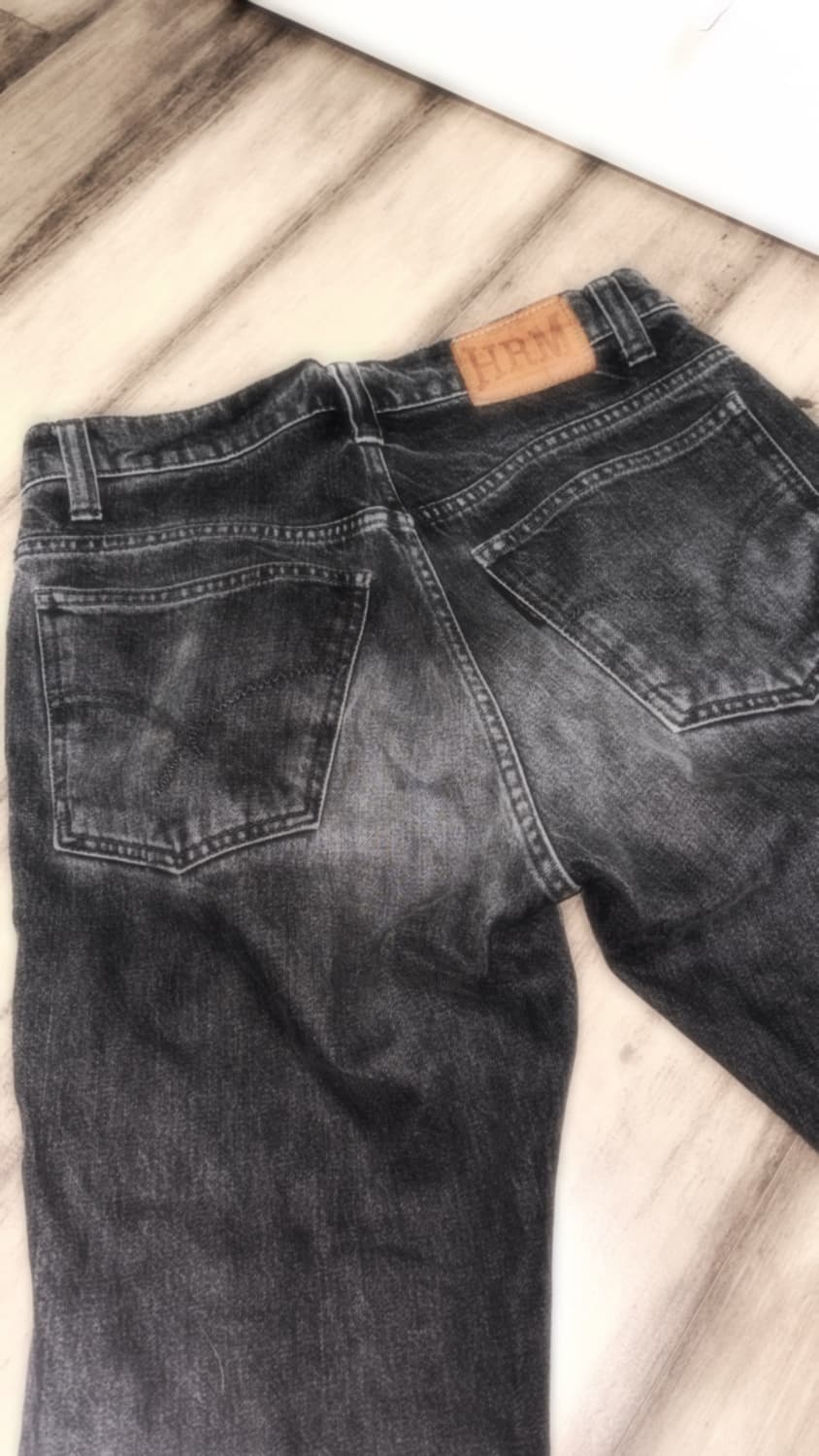 블랙 워싱 HRM 헐리우드 랜치 마켓 빈티지 세미 부츠컷 진 상품이미지3