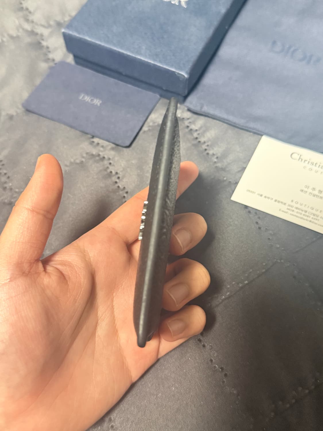 디올 오블리크 그래비티 카드지갑 블랙 상품이미지6