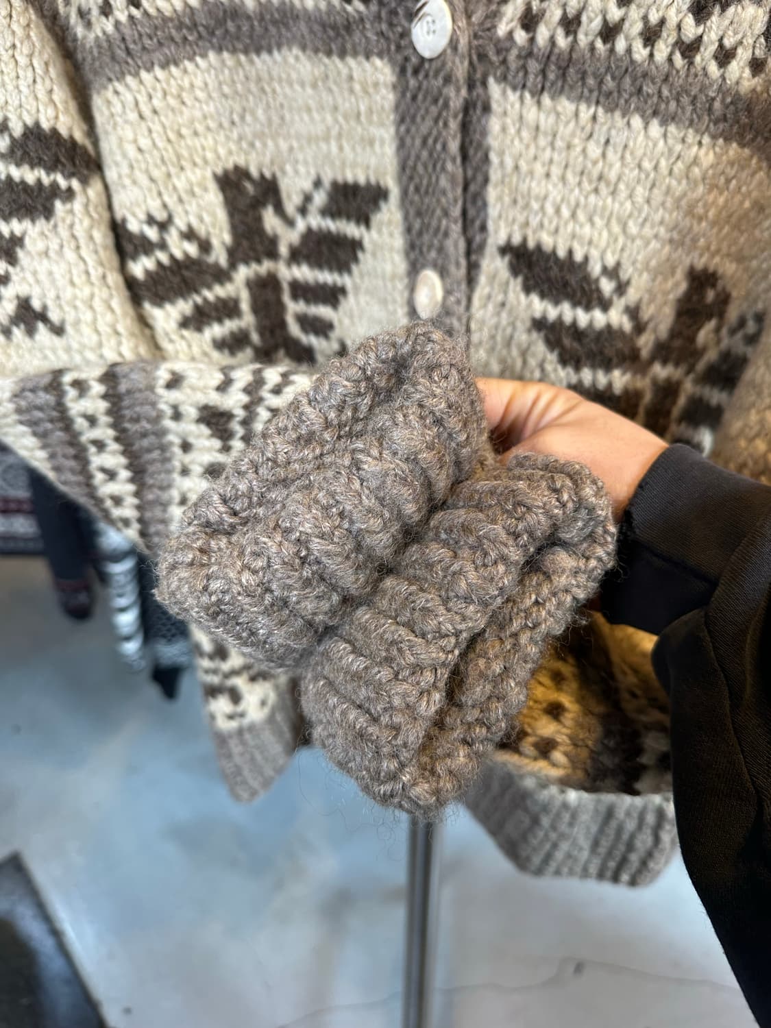 캐나다 헤비 울 코위찬 스웨터 가디건 상품이미지6