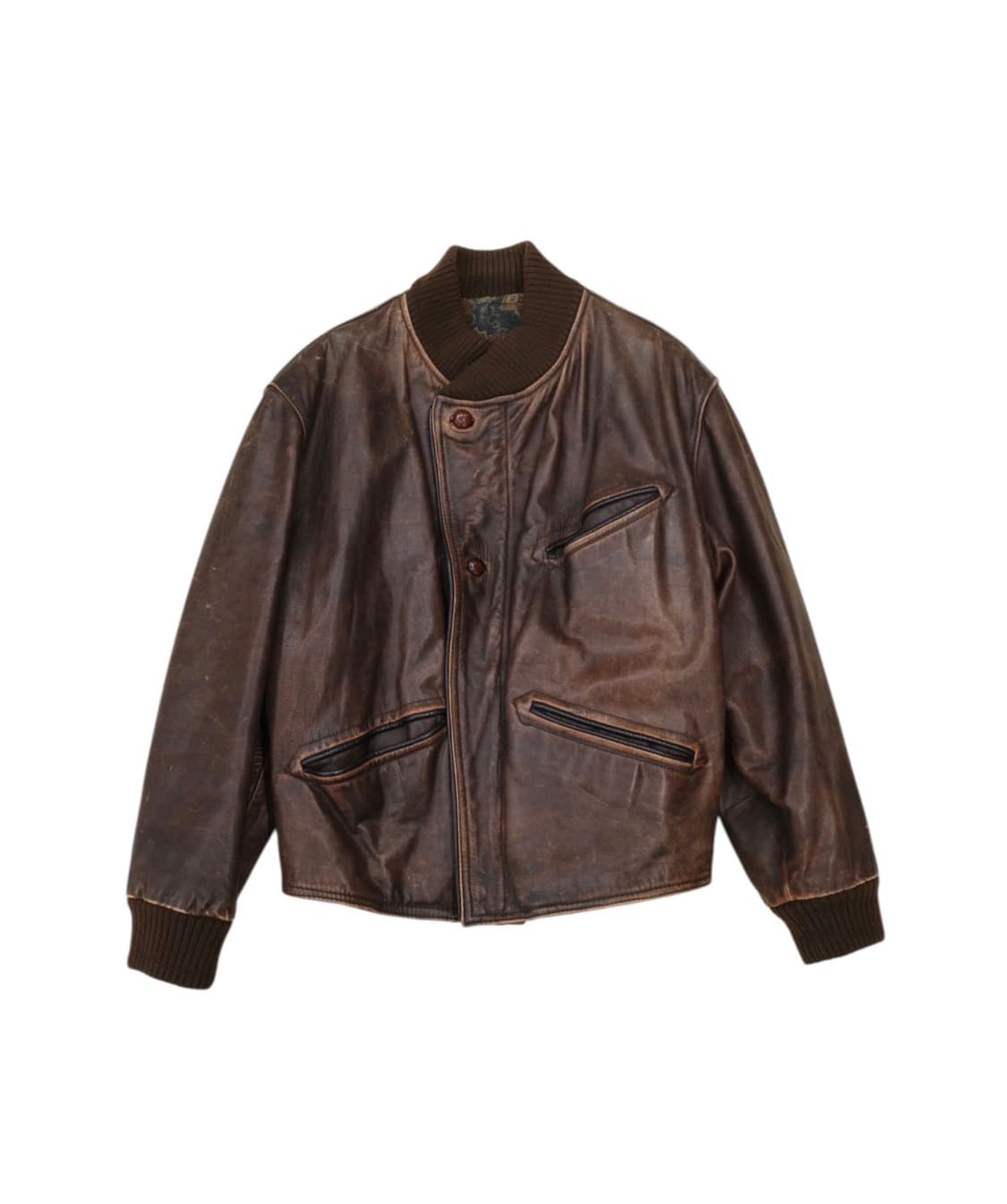 80s 휴고보스 카우하이드 레더 자켓 상품이미지1