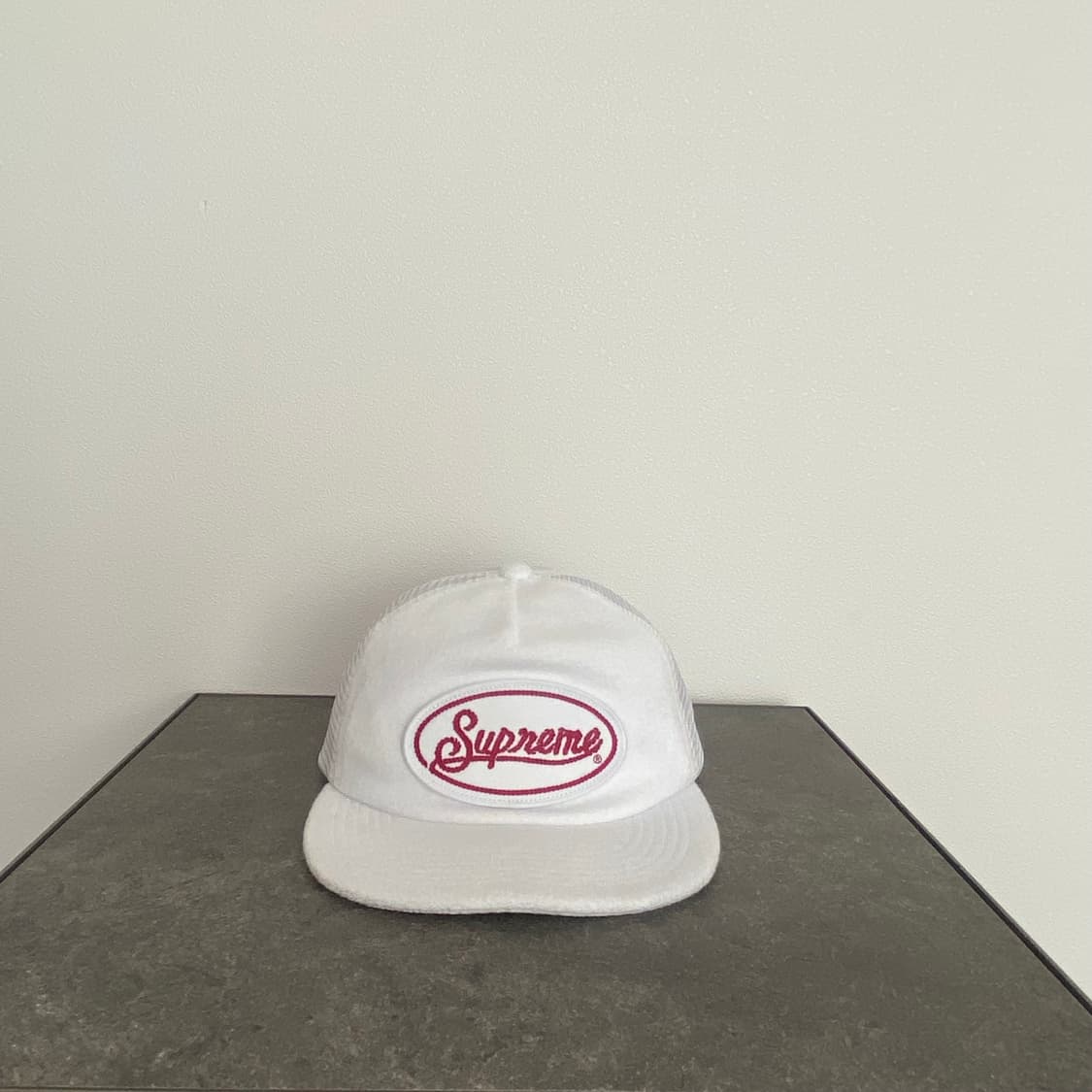 (OS) 슈프림 5패널 볼캡 모자 테리 메쉬 백 화이트 상품이미지1