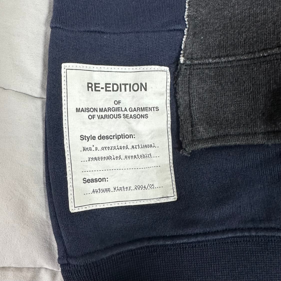 마르지엘라 17ss 리에디션 맨투맨 46 size 상품이미지4