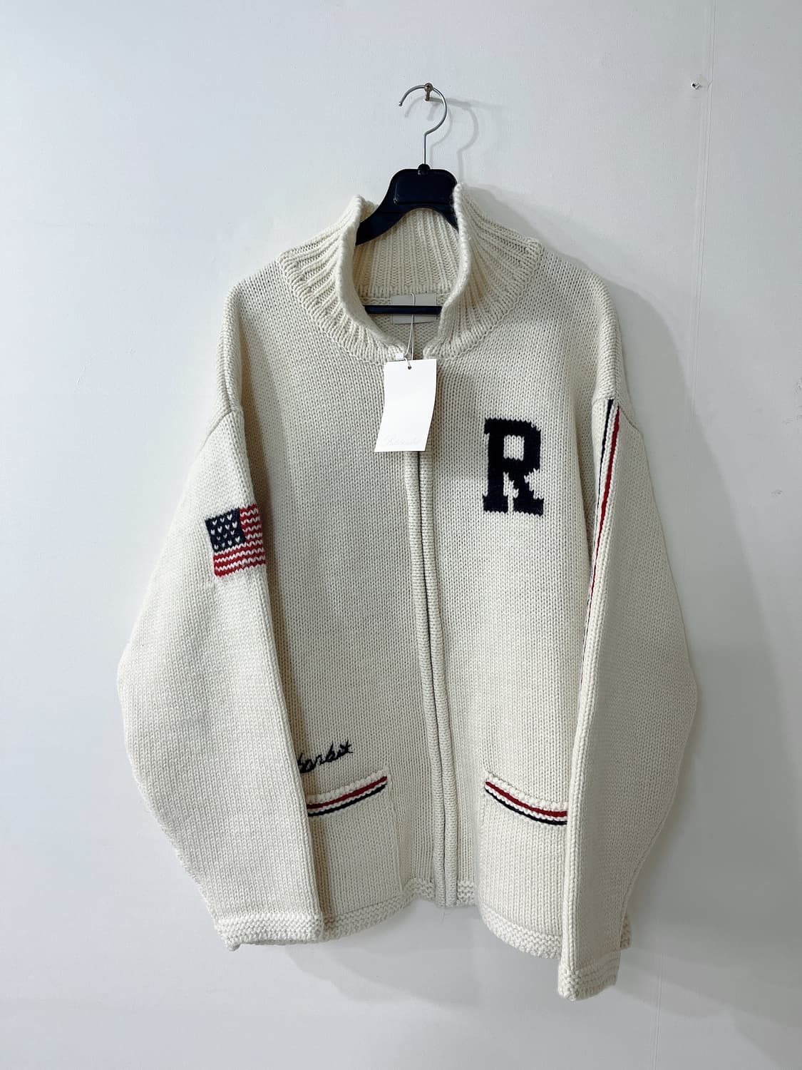 리본빛 코위찬 니트집업 상품이미지2