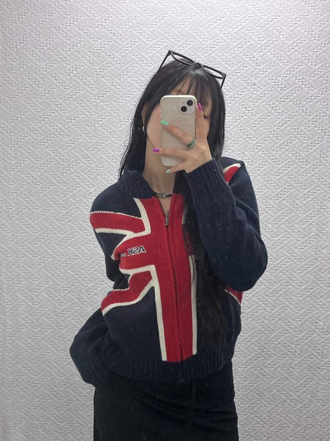 ASK 올드스쿨 유니온 잭 빈티지 울 가디건 S C07040 상품이미지1