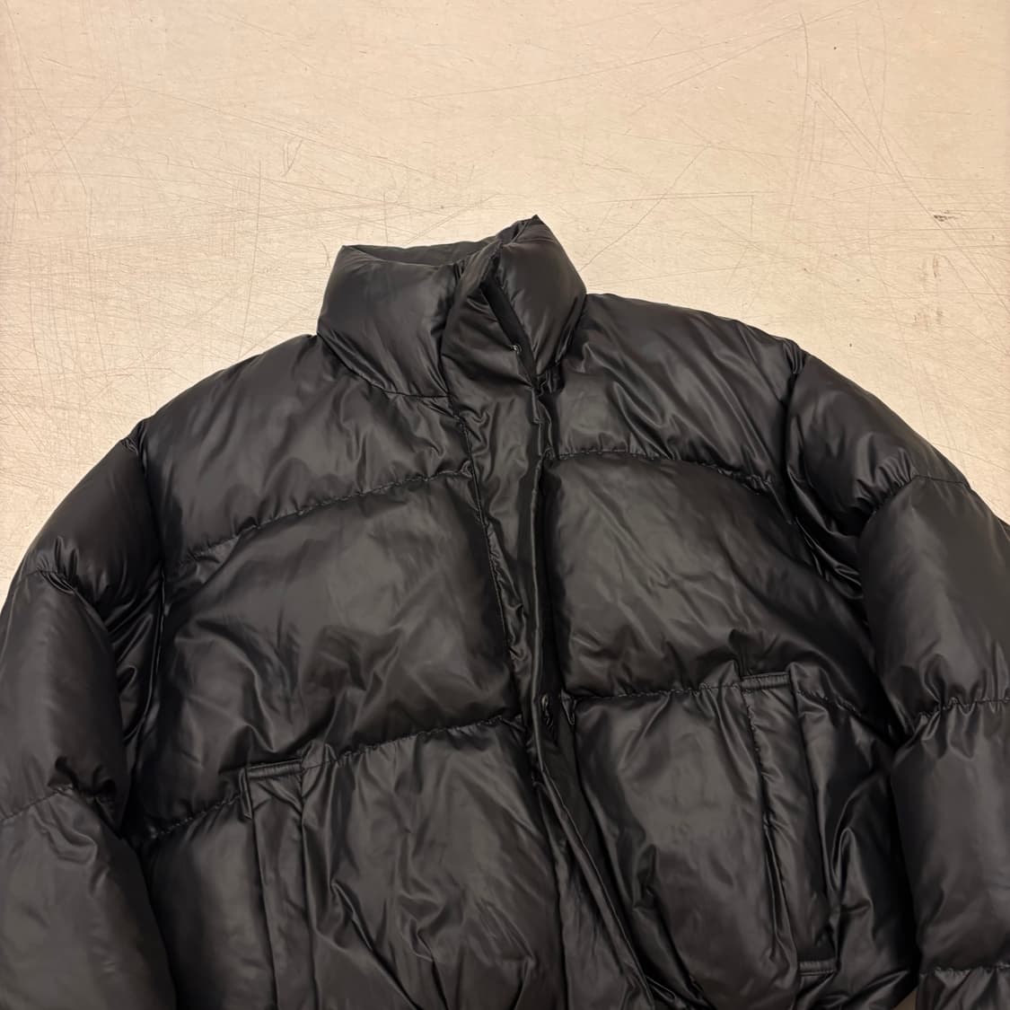 빈티지 블랙 크롭 패딩 상품이미지2