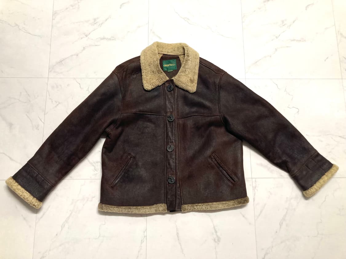 90s 램스킨 양가죽 순양모 쉐르파 무스탕 100-105 상품이미지1