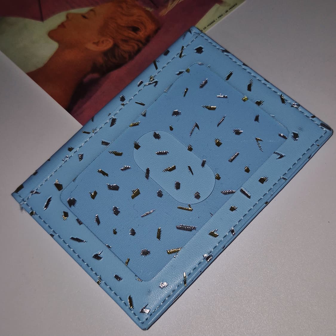 90s 꾸레쥬 실버 물방울 칩 레더 카드 지갑 상품이미지9