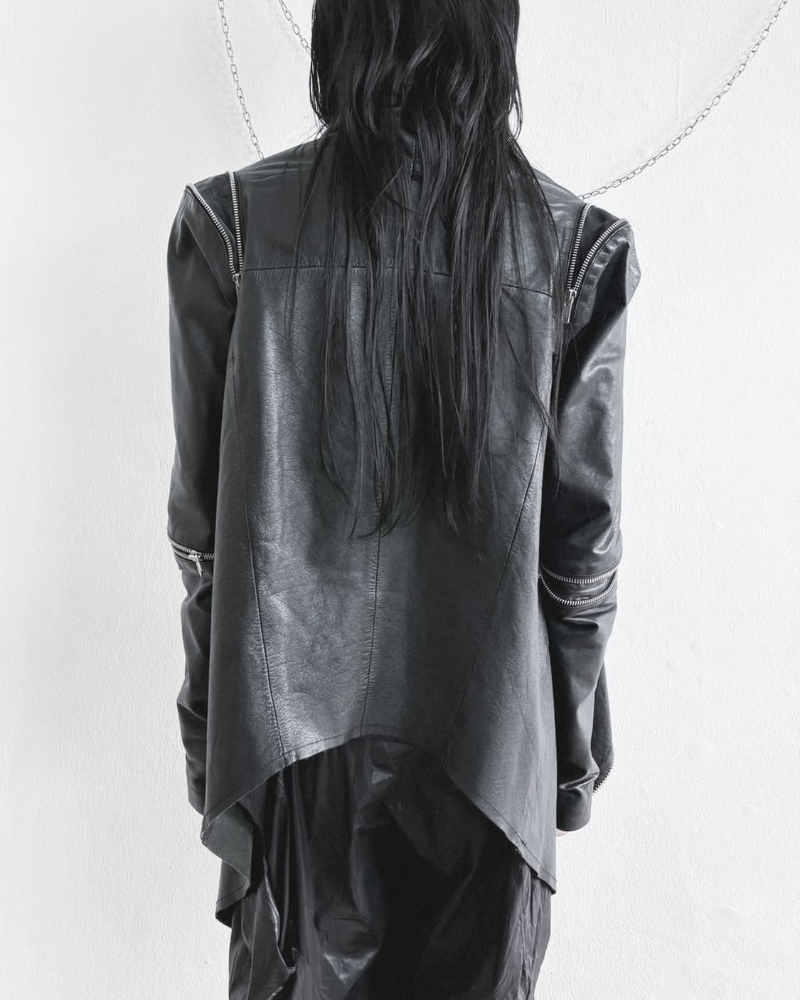 barbara i gongini 멀티지퍼 asymmetric 레더자켓 상품이미지6