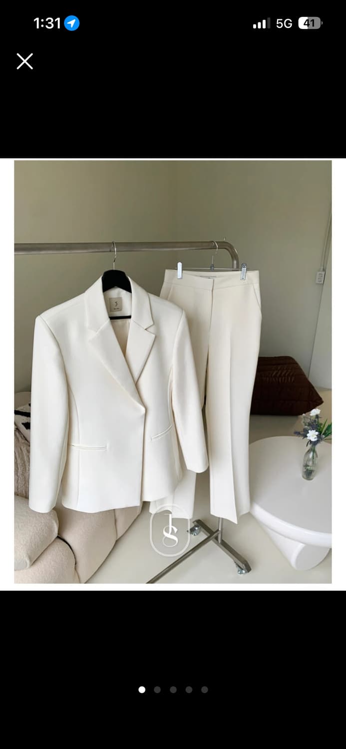 새옷 더제이수 아이보리 수트 셋업 (바지만 구입도 ok) 상품이미지1