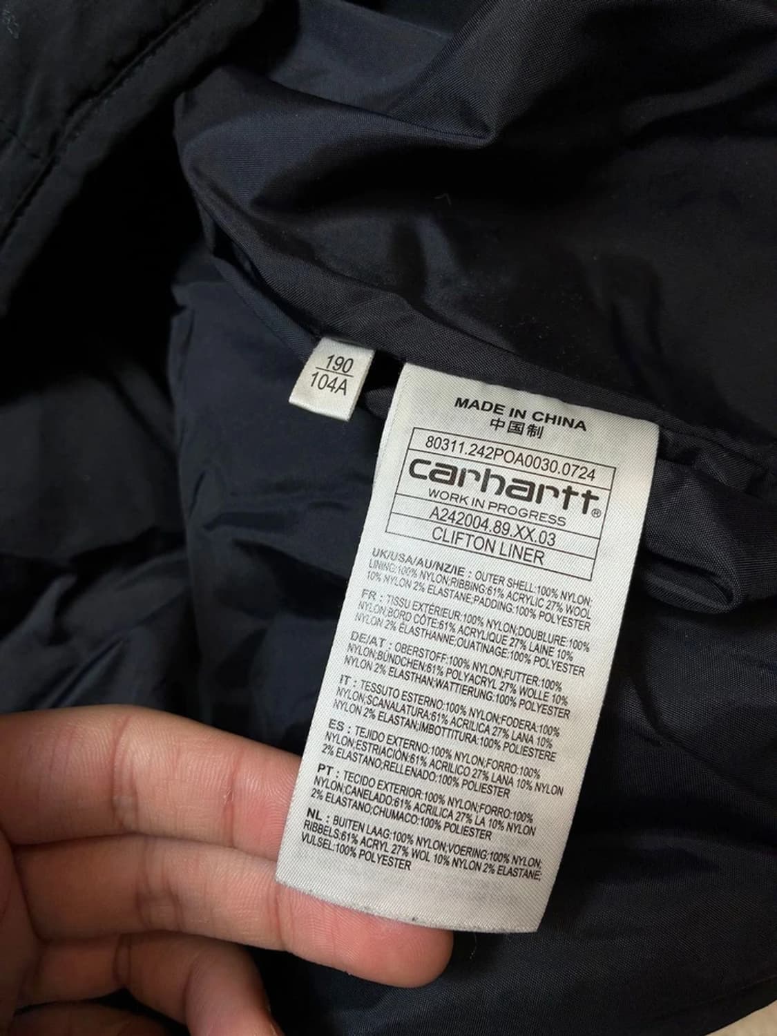 칼하트 윕 클리프톤 라이너 퀼팅 자켓 PN7023 상품이미지7