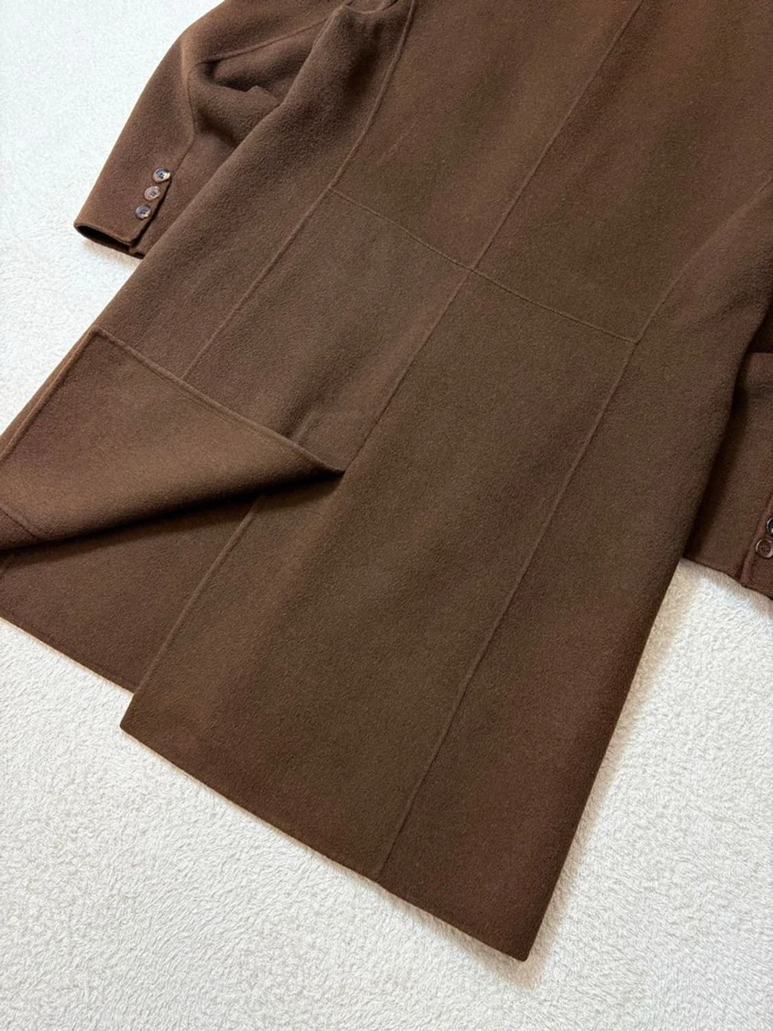 솔리드옴므 10's 울 앙고라 양가죽 배색 롱 코트 PN6292    상품이미지7