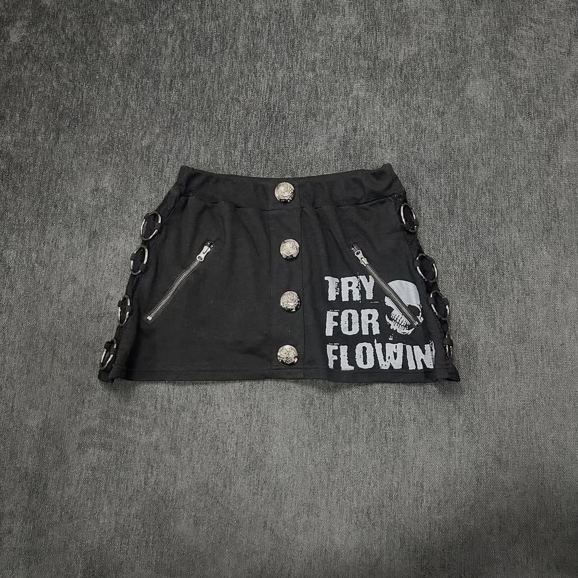 Punk side ring short skirt  상품이미지1