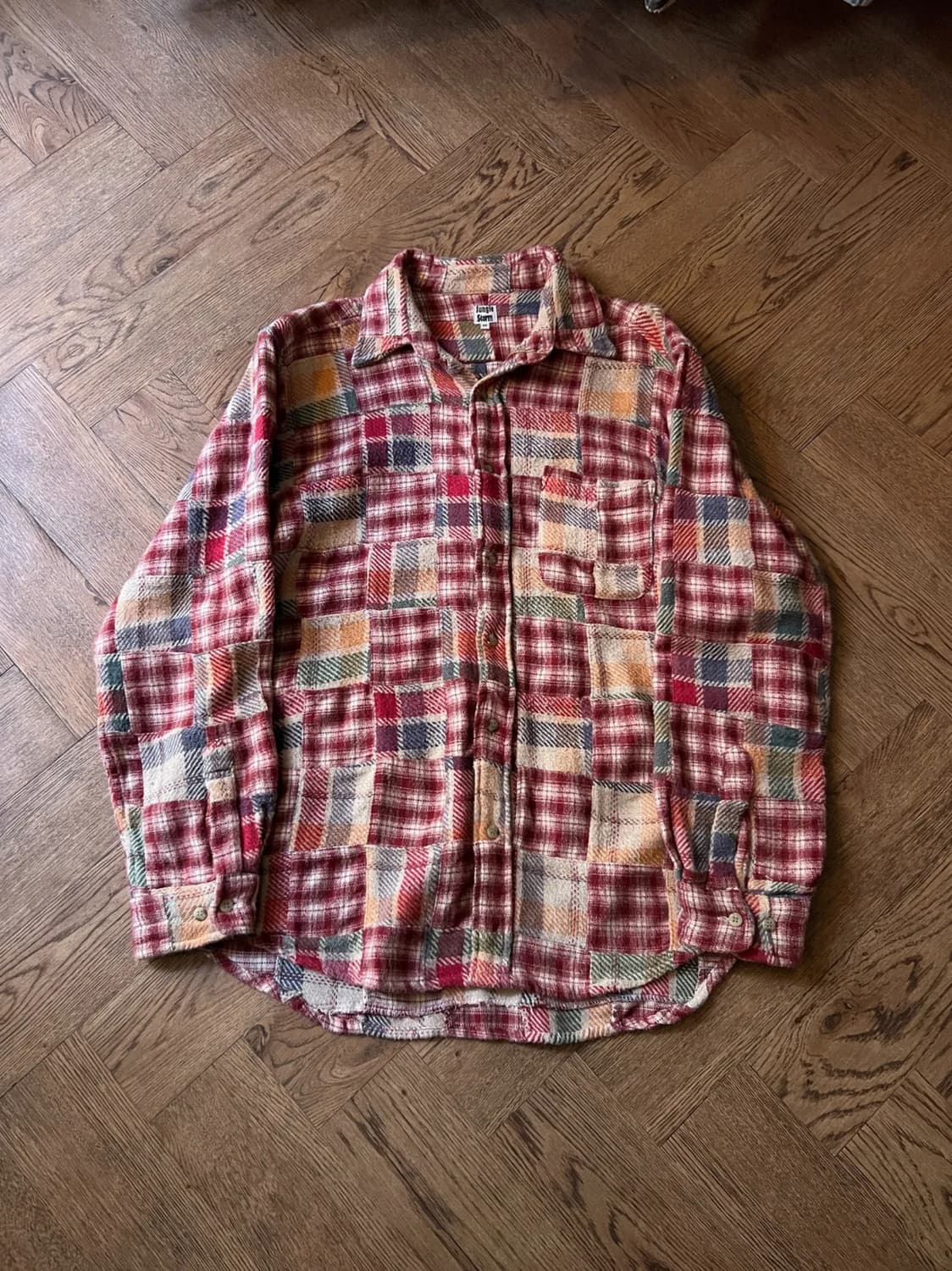 [M]Jungle Storm 정글스톰 패치워크 플란넬 셔츠 상품이미지1