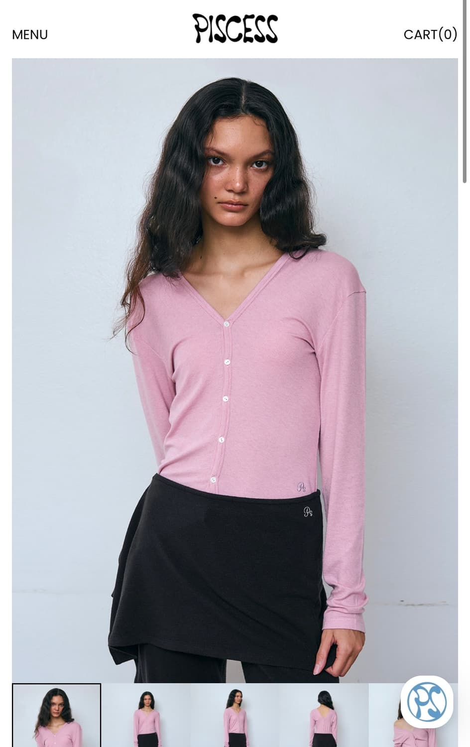  Ribbed Button Cardigan 상품이미지1