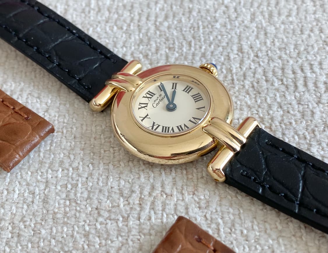 까르띠에 머스트 꼴리제드 24mm 쿼츠 여성용 금장 실버 상품이미지7