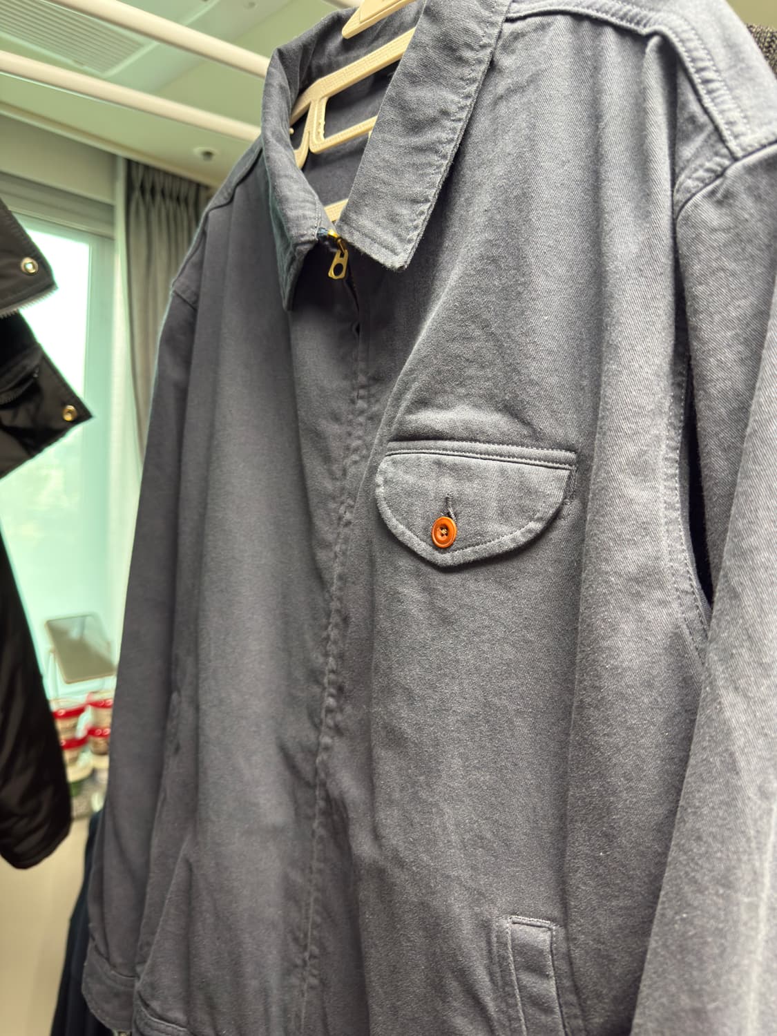 Washed Swing Jacket Navy 상품이미지5