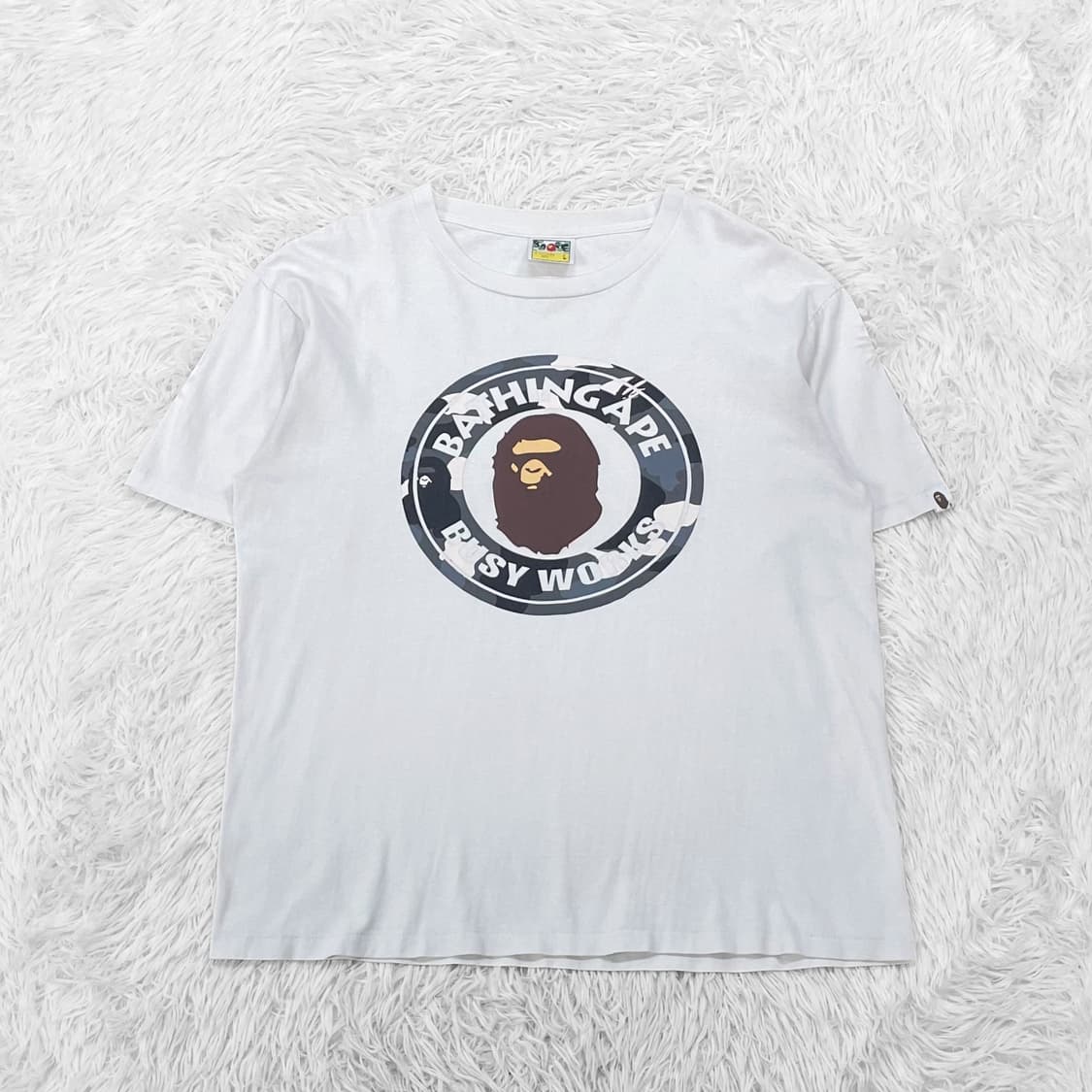 베이프 시티 카모 비지 워크 반팔티 화이트 상품이미지2