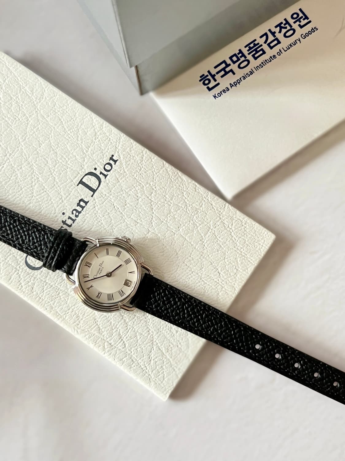 Christian Dior 디올 실버 라운드 데이트 시계 상품이미지10