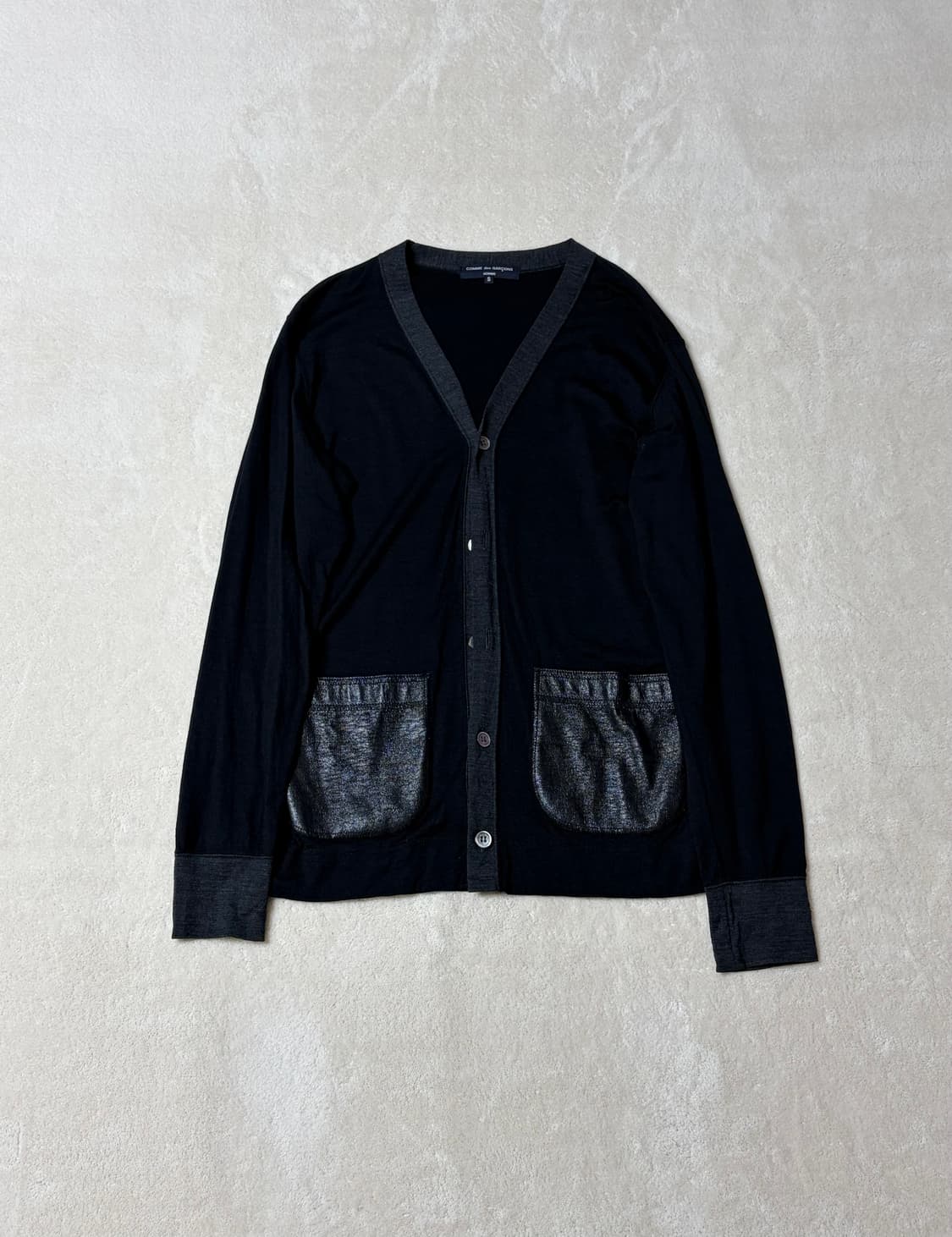꼼데가르송 옴므 레더포켓 가디건  상품이미지1