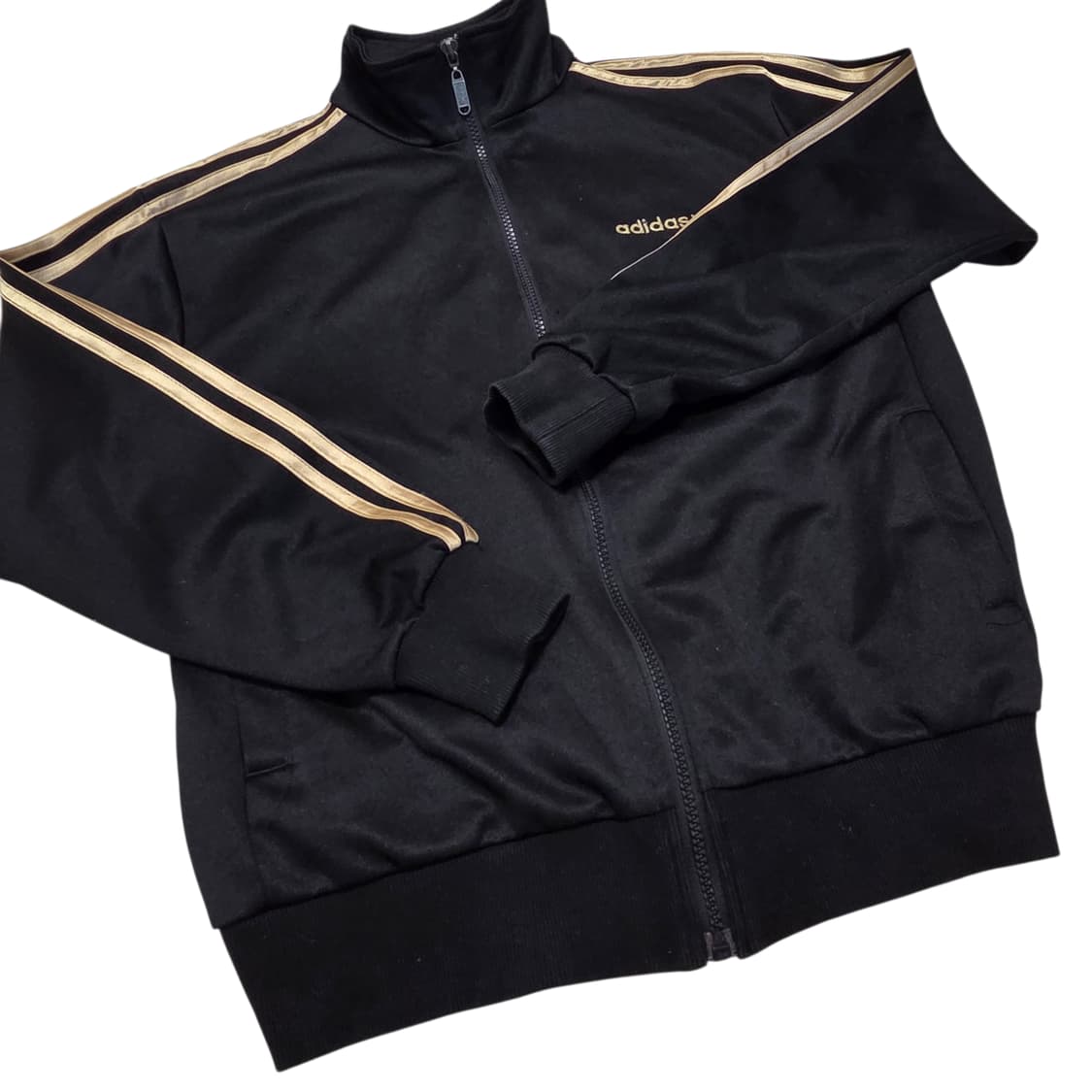 Adidas 아디다스 90s 일본 올드 빈티지 검/금 파이어버드 트랙탑 상품이미지3