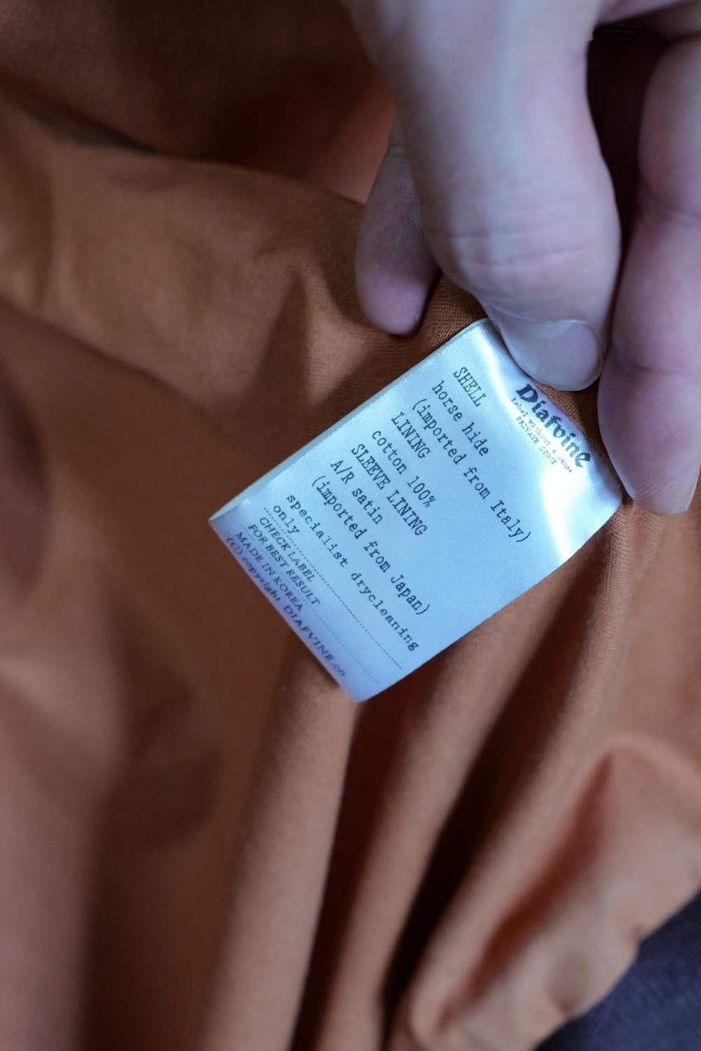 디아프바인 A-2 말가죽 자켓 L사이즈 상품이미지6