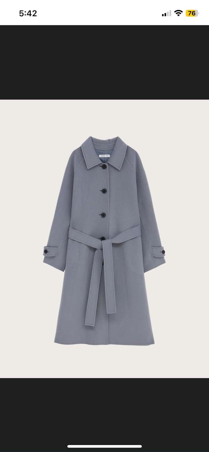 메리온 헤이그 핸드메이드 코트 스카이블루 S 상품이미지1