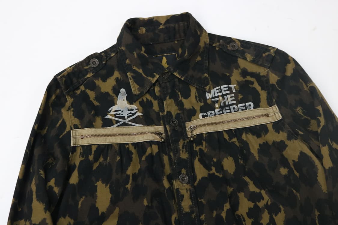 히스테릭 글래머 레오파드 카모 밀리터리 셔츠 상품이미지3