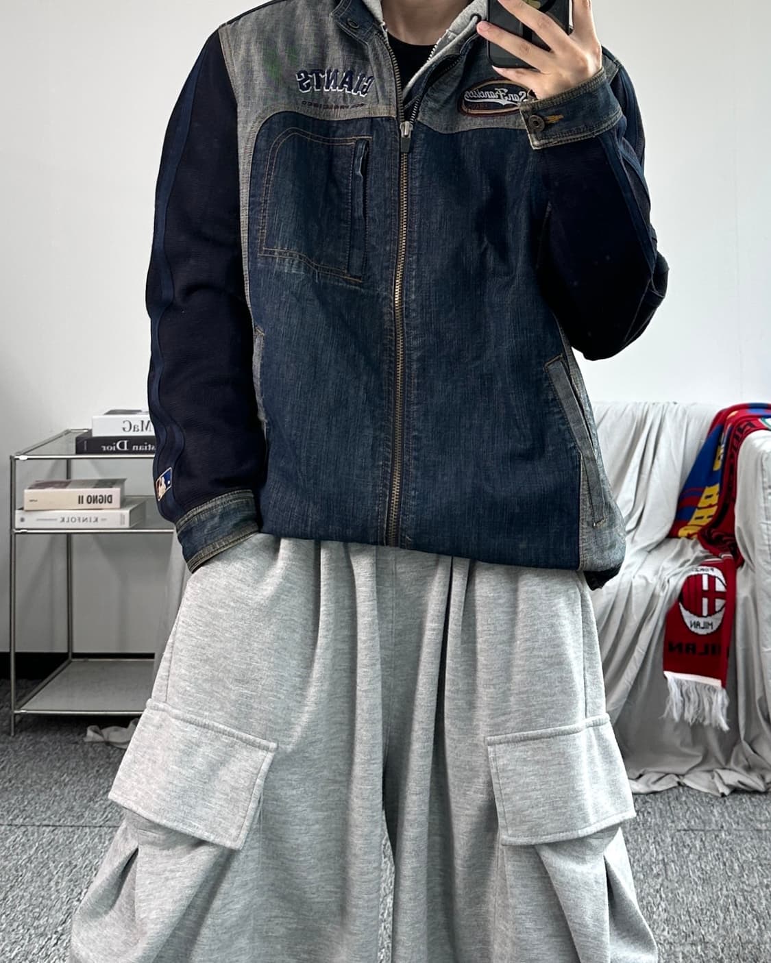 MLB 00s 센프란시스코 자이언츠 데님 청자켓 L 상품이미지3